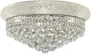 9-Light Crystal Flush Mount Chandelier Ceiling Light Fixture for Living Room Dining Room Bedroom Foyer Entryway Hallway Closet Bathroom (Chrome D22) by CozyNest Decor