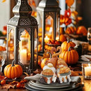Fall Gnome Decor, Resin Thanksgiving Gnomes for Fall Decoration Indoor Home, Small Autumn Gnome Figurines with Pumpkin Pie and Turkey for Autumn Harvest by CozyNest Decor