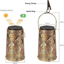 Solar Lantern Outdoor Garden Decor 2 Pack Hanging Solar Lantern Lights, Farmhouse Decor Outdoor Lantern, Waterproof Lantern for Patio, Yard, Table, Pathway Halloween Christmas Day Decor by GreenHaven Gardens