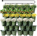Worth Garden 36 Pockets Self Watering Vertical Planters Indoor Outdoor Living Wall Mounted - 9' Automatic Dripping Irrigation System Hose Kit Stackable Plastic Pot Herb Plants Home Balcony Decoration by CozyNest Decor