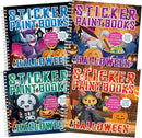 4Pcs Halloween Paint by Sticker Books for Kids Ages 4-8 Halloween Pumpkin Ghost Witch Sticker by Number Books Activity Book for Kids Puzzle Book Craft Art Gift Holiday Party Favors Create 32 Pictures by TinyTreasures Baby Boutique