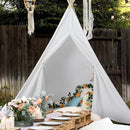 Sumbababy Large Teepee Tent for Adults Indoor - Cotton Canvas Kids Tents for Toddlers - Foldable Play Tent Gift Toy for Girls Boys, Picnic Wedding Tent - Boho Playroom Decoration for Party Festivals by TinyTreasures Baby Boutique
