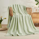 EMME Cotton Blanket Twin Size 100% Muslin Soft, Breathable Gauze, All Season, Pre-Washed (Mint Green, 60"x80") by CozyNest Decor