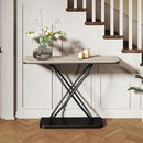 BECHAEO Farmhouse Narrow Console Table for for Living Room, 47.4" Rustic Narrow Entryway Table, Sofa Tables Behind Couch, Industrial Wooden Accent Tables for Hallway Foyer Warm Gray by CozyNest Decor