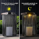 Solar Lanterns for Outdoor Waterproof, ZBLUXBZ Outdoor Table Lamp for Outside Hanging Solar Lights, LED Garden Cordless Lights Perfect for Patio and Pathway Lighting (11-inch Height, Black) by GreenHaven Gardens