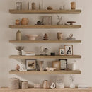 48 Inch Floating Shelves, 8 Inch Deep Floating Shelves for Wall, 5 Tier Hanging Wall Shelf with Invisible Brackets, Wall Mounted Display Shelves for Bathroom, Bedroom, Living Room,5 Tier by CozyNest Decor