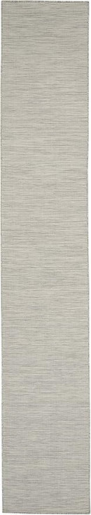 Nourison Positano Indoor/Outdoor Light Grey 2'2" x 10' Area Rug, Easy Cleaning, Non Shedding, Bed Room, Living Room, Dining Room, Backyard, Deck, Patio (2x10) by CozyNest Decor