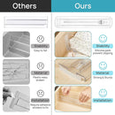 Vtopmart 4 Pack Drawer Dividers for Clothes, 4" High 10.2"-16.6" Adjustable Expandable Dresser Drawer Organizer, Clear Plastic Separators for Dresser, Baby Clothing, Underwear, Cosmetic, Toiletries by TinyTreasures Baby Boutique