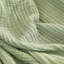 EMME Cotton Muslin Blanket King Size - Soft, Breathable Layering Blanket, 108"x90", All Season Gauze, Sage Green by CozyNest Decor