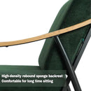 Modern Accent Chairs Set of 2 for Living Room Bedroom Mid Century Arm Chairs Upholstered Office Accent Chairs Comfy Waiting Room Chairs with Metal Frame, Green by CozyNest Decor