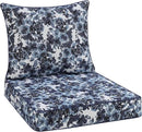 Favoyard Outdoor Seat Cushion 19 x 19 x 3 in Waterproof Pattern Fade Resistant Cover Removable Patio Furniture Cushions Deep Seat & Back Cushion Set with Adjustable Straps for Patio Chair Sofa Couch by GreenHaven Gardens