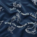 Vangao Kids Curtains for Boys Bedroom Kids Blackout Curtains 84 Inch Length Ocean Aquarium Nursery Drapes for Girls Bedroom Silver Sea Animals Print Thermal Insulated Drapes, Navy Blue 2 Panels by TinyTreasures Baby Boutique