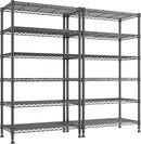 REIBII 6-Tier Metal Shelving Unit Storage Shelves, Sturdy Wire Shelving Adjustable Deep Pantry Shelves Load 800LBS Storage Rack for Kitchen Pantry Closet, Keep Organized, 2 Pack by TinyTreasures Baby Boutique