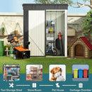 Gizoon 5 'x 3'Outdoor Storage Shed with Singe Lockable Door,Galvanized Metal Shed with Air Vent Suitable for The Garden,Tiny House Storage Sheds Outdoor for Backyard Patio Lawn-Dark Gray by GreenHaven Gardens