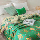 MSGKV Cotton Bed Blanket for Couch and Sofa Blankets for Living Room Bedroom Floral and Birds Throw 80"x90" Breathable Cozy Boho Blankets by CozyNest Decor
