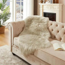 AMTOVO Faux Fur Rug, Beige Area Rug, Fluffy Sheepskin Rug, Fuzzy Ultra Soft 2 x 4 ft Shag Rugs for Bedroom Sofa Throw Cushion Room Decor, Sheepskin by CozyNest Decor