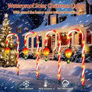 12 Pack Outdoor Solar Christmas Decorations, 180 Bright LED Solar Candy Cane Christmas Lights 8 Lighting Modes, Waterproof Outside Xmas Decorations with Lantern Decor Lights for Pathway Yard Garden by GreenHaven Gardens