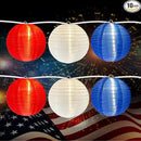 4th of July Decoration Lights, 25Ft Red White and Blue Lantern Lights with 11 LED Bulbs (1 spare bulbs), Hanging Patriotic Decor Lights for July 4th, Independence Day, Yard, Garden, Memorial Decor by GreenHaven Gardens