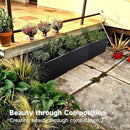 Steel Planter Box-36"x15"x15"-Large Rectangular Planter Indoor or Outdoor Black Matel Planter Box Commercial Residential for Patio Porch Deck Home Backyard by GreenHaven Gardens