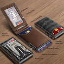 BULLIANT Men Wallet,Money Clip Wallet Slim For Gift Men 9Cards-Metal Credit Card Case in Magnetic Leather Flip by TinyTreasures Baby Boutique