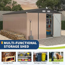 10x14 FT Metal Storage Sheds Outdoor, Metal Yard Sheds Garden Shed Kit, Metals Tool Shed with Lockable Door, Metals UtilityShed Buildings with Air Vent for Backyard Garden Patio Lawn by GreenHaven Gardens