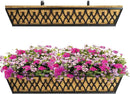 2 Pack 30 Inch Window Boxes Planters Railing Planter Box with Adjustable Brackets for Porch Fence Patio Balcony Hanging Flower Baskets with Coco Liners for Outdoor Garden Decor - Black by GreenHaven Gardens