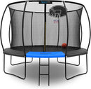 SereneLife 8FT 10FT 12FT 14FT Outdoor Trampoline for Kids - Recreational Backyard Trampoline with Curved Safety Poles and Net Enclosure- ASTM Approval for Kids Adults by TinyTreasures Baby Boutique