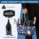 WORKPRO Garden Tool Bag, 9-Pocket Heavy Duty Oxford Tote Bag, Gardening Tool Kit Holder, 12" x 12" x 6" (Blue Insects) by GreenHaven Gardens