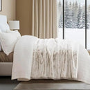 Ultra Soft Luxury Fluffy Mink Faux Fur Throw Blanket, Thick Warm Fall Winter Blankets for Bed, Couch, Cozy Plush Reversible Blanket for Chair, Sofa (Tipped Champagne Ivory, 50"x60") by CozyNest Decor