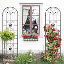 2 Pack Metal Garden Trellis 86.7" Black Fence Rustproof Garden Trellis for Climbing Plants Support Roses Flower Outdoor Lawn, Black by GreenHaven Gardens