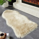 AMTOVO Faux Fur Rug, Beige Area Rug, Fluffy Sheepskin Rug, Fuzzy Ultra Soft 2 x 4 ft Shag Rugs for Bedroom Sofa Throw Cushion Room Decor, Sheepskin by CozyNest Decor