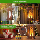 KOOPER Taller Solar Lanterns Outdoor Waterproof Hanging Solar Lantern Lights, 2Pack Upgraded Flickering Flame Lanterns Decorative Outdoor, Battery & Solar Powered lantern for Garden Yard Decor, Bronze by GreenHaven Gardens