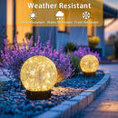 Beautyard Solar Globe Lights Outdoor USB Charged Garden Decor 3.94" Diameter 30LED 1000mAh Solar Globe Lights for Outdoor Indoor Mothers Day Gifts Holiday Decor(3.94'' Medium 4 Pack Warm White) by CozyNest Decor
