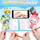 Crochet Kit for Beginners - 3 PCS Dinosaur Cat Crochet Kits with Step-by-Step Video Tutorials, Beginner Crochet Kit for Adults Kid, Crochet Animal Kit for Starters, Cat Dressed as Dinosaur Crochet Set by TinyTreasures Baby Boutique