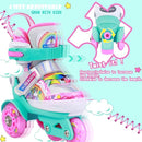 4-Pejiijar Rainbow Unicorn Kids Roller Skates for Girls Toddler Ages 2-4 5-8 8-12,Adjustable Roller Shoes with Luminous Wheels for Birthday Xmas Gifts by TinyTreasures Baby Boutique