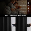 RAIN CITY Black Blackout Curtains Back Tab 2 Panels 70x90 by CozyNest Decor