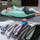 MOON PARK Pregnancy Pillows for Sleeping - U Shaped Full Body Maternity Pillow with Removable Cover - Support for Back, Legs, Belly, HIPS - 65 Inch - Turquoise - Cooling Cover by TinyTreasures Baby Boutique