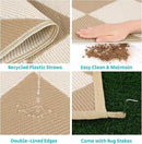 HEBE Outdoor Rug Waterproof 9x12, Plastic Straw Rug Camping Rug, Reversible Outdoor Patio Rugs RV Mat Clearance, Indoor Outside Floor Carpet for Porch,Deck,Camper,Balcony,Backyard by GreenHaven Gardens