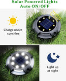 Biling Solar Outdoor Lights - 12 Pack, Bright Uplight Sidelight, Waterproof Deck Lights for Yard, Walkway, Garden, Poolside (White) by GreenHaven Gardens