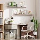 HOOBRO Floating Shelves for Wall, Wall Mounted Shelf Set of 2, 47.2" Hanging Shelf with Invisible Brackets, for Wall in Bathroom, Bedroom, Toilet, Kitchen, Living Room, Office, Greige BG120BJP201 by CozyNest Decor