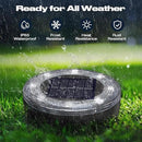 Mini Outdoor Solar Lights，8 Pack Solar Garden Lights for Outside IP65 Waterproof, 8 LED Disc Landscape Lighting for Garden Yard Driveway Walkway Poolside Deck Lawn Patio,Cold White by CozyNest Decor