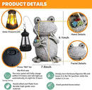 Frog Solar Garden Statues Garden, Resin Frog Figurine Decorations, Outdoor Frog Garden Decor Art for Lawn,Yard, Unique Housewarming Gift for Garden Home by GreenHaven Gardens