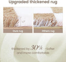 Super Soft Rug for Bedroom, 6x9 Ft Beige and White Area Rug Classic Checkered Shaggy Anti-Skid High Pile Soft Fluffy Rug Fuzzy Carpet for Living Room Bedroom Kids Room Nursery, Dorm Home Decor by TinyTreasures Baby Boutique