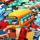 Jumbo Floor Puzzle for Kids,City Transportation Jigsaw Large Puzzles,48 Piece City Life Vehicle Puzzle for Toddler Ages 3-5,Children Learning Preschool Educational Toys,Gift for 4-8 Years Old by TinyTreasures Baby Boutique