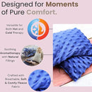Microwave Heating Pad for Cramps, Aches & Pains - Weighted Microwavable Heating Pad – Moist Heat Therapy for Back, Neck, and Shoulders – Made in USA with Lavender, Flaxseed, and Buckwheat by CozyNest Decor
