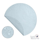 Byrd & Blume Round Baby Play Mat, Organic Cotton Soft Padded Nursery Floor Mat, Safe Hypoallergenic Baby Mat, Reversible, Foldable, Portable Infant Tummy Time Mat Fits Tents & Playpens (40"x40") Blue by TinyTreasures Baby Boutique