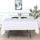 sancua Rectangle Tablecloth - 90 x 156 Inch - Water Resistant Spill Proof Washable Polyester Table Cloth, Decorative Fabric Table Cover for Dining Tables, Buffet Parties and Camping, White by CozyNest Decor