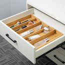 Utoplike Bamboo Expandable Kitchen Drawer Organizer, Adjustable Utensil Holder and Cutlery Tray Organiser, Drawer Divider for Silverware, Flatware, Knives in Kitchen, Bedroom, Living Room, 5 Slot by CozyNest Decor