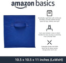 Amazon Basics Cube Organizer Storage Bins Handles, Collapsible Fabric, Pack of 6, 10.5"x10.5"x11", Navy by CozyNest Decor