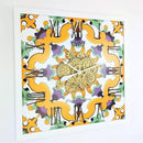 The Gears Clock Wall Clock Italy Collection with Moving Gears (Vietri, 36 inch Square) by CozyNest Decor